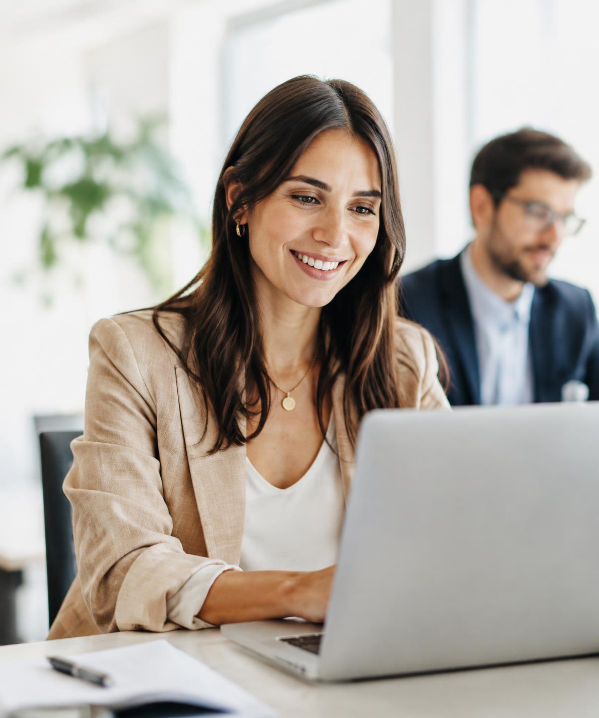 Recruiter reviewing a candidate profile for a permanent role